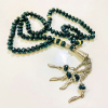 Black crystal tasbih 100 beads